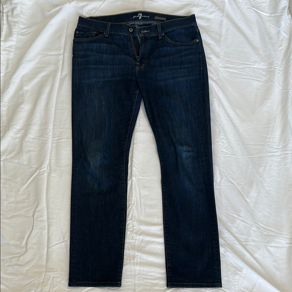 7 For All Mankind blue slim fit Jeans